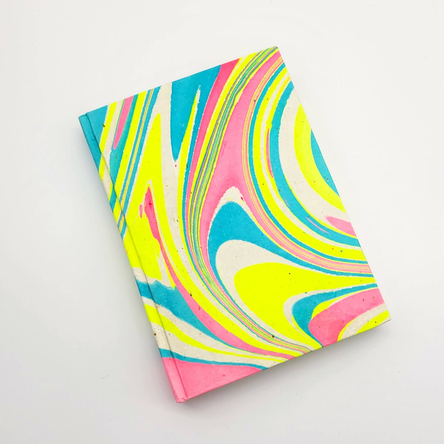 Neon Swirl Marble Hardback Journal