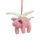 Handmade Felt Flying Pig Hanging Decoration