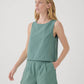 Women's Canopy Linen Blend Tulip Back Tank