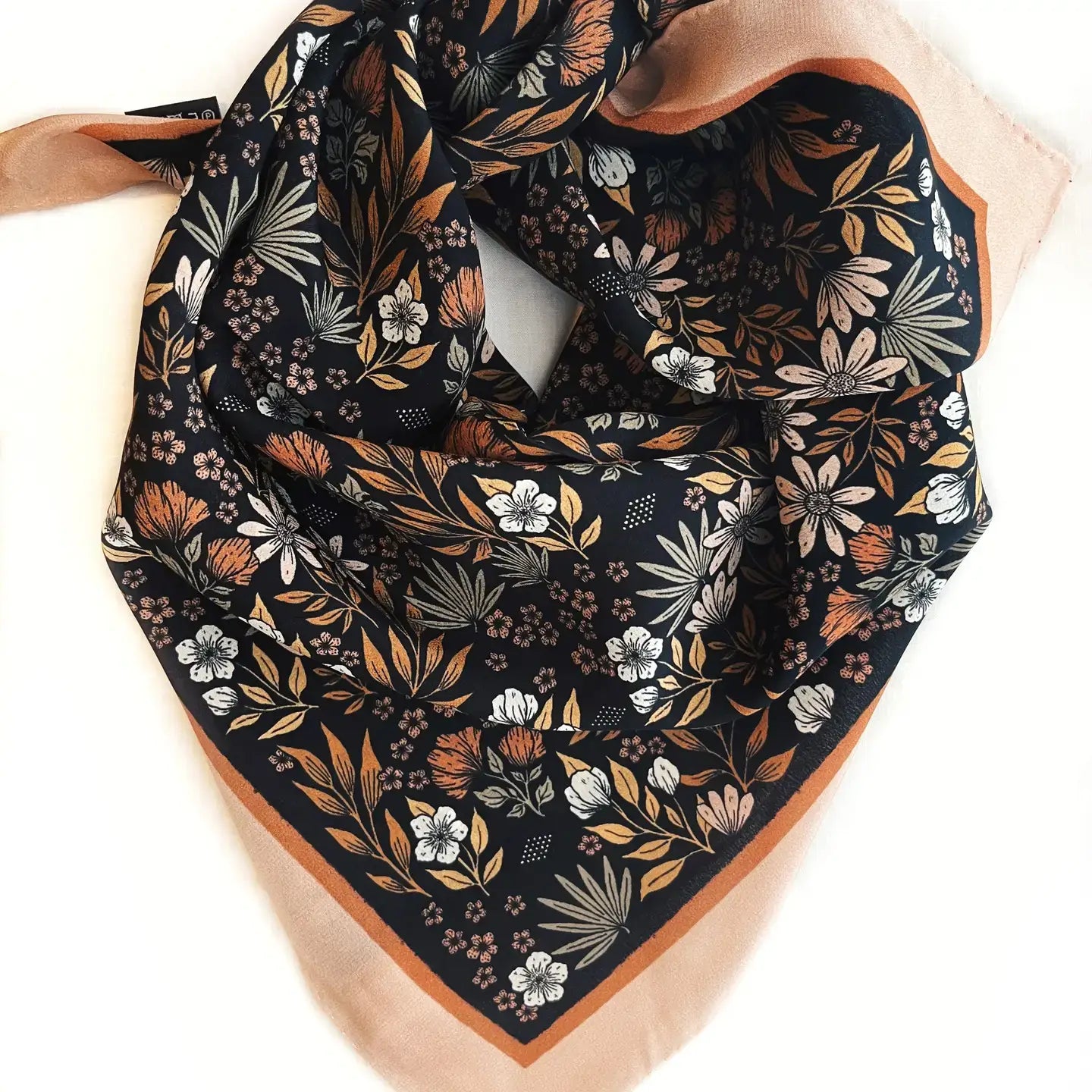 Midnight Garden Silk Bandana