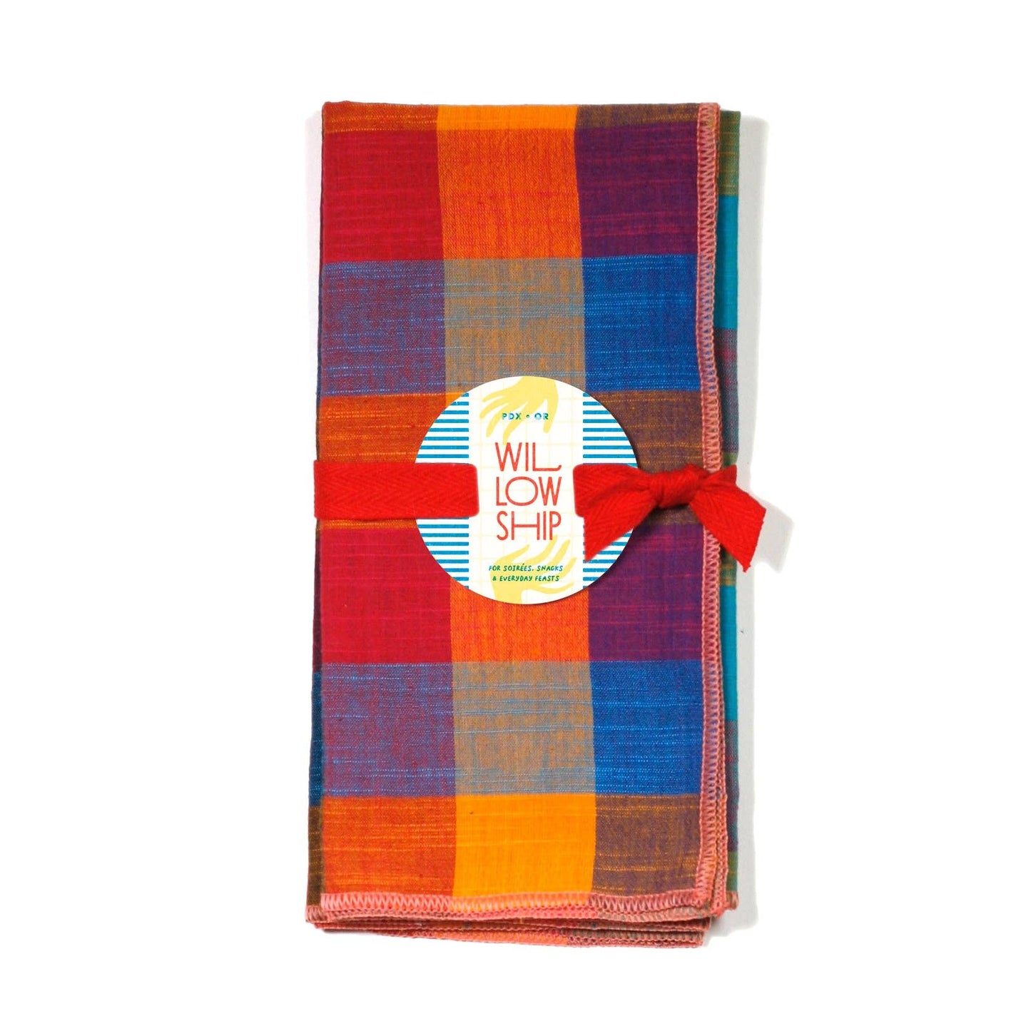 Fruit Salad Buffalo Check Dinner Napkins, Set/2