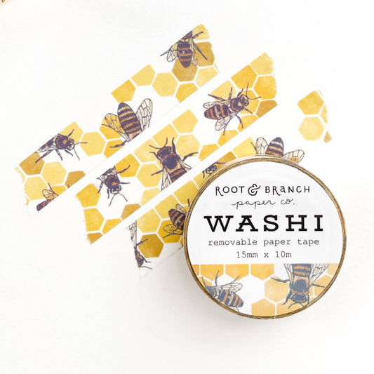 Honeybee + Honeycomb Washi Tape