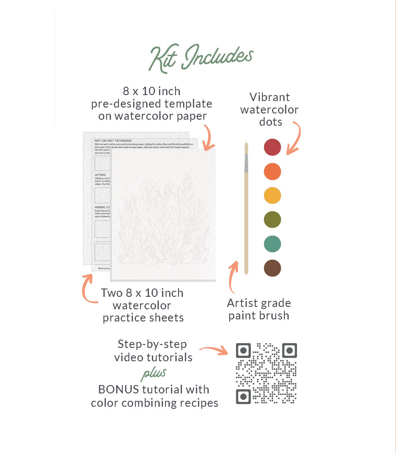 Beginner Watercolor Kit - Hummingbird