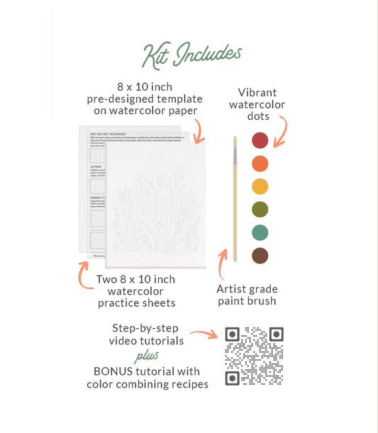 Beginner Watercolor Kit - Hummingbird
