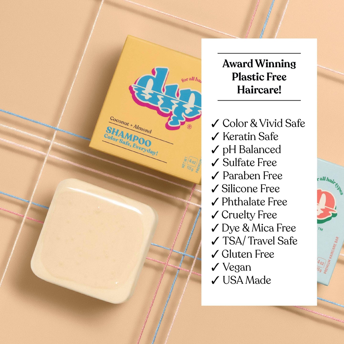 Dip Shampoo Bar: Coconut & Almond