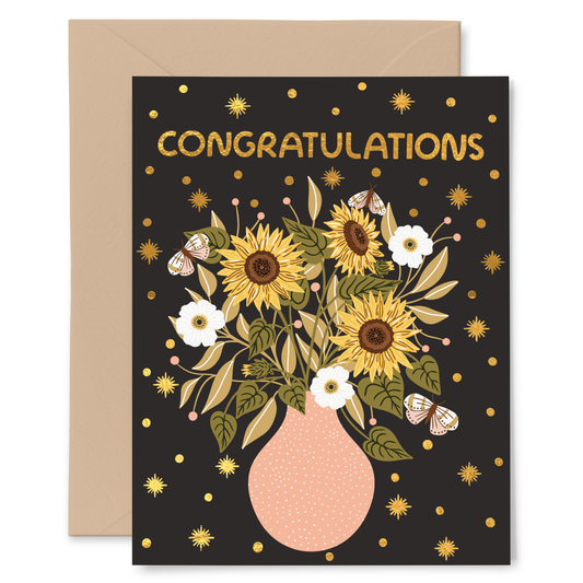 Congratulations Vase Card