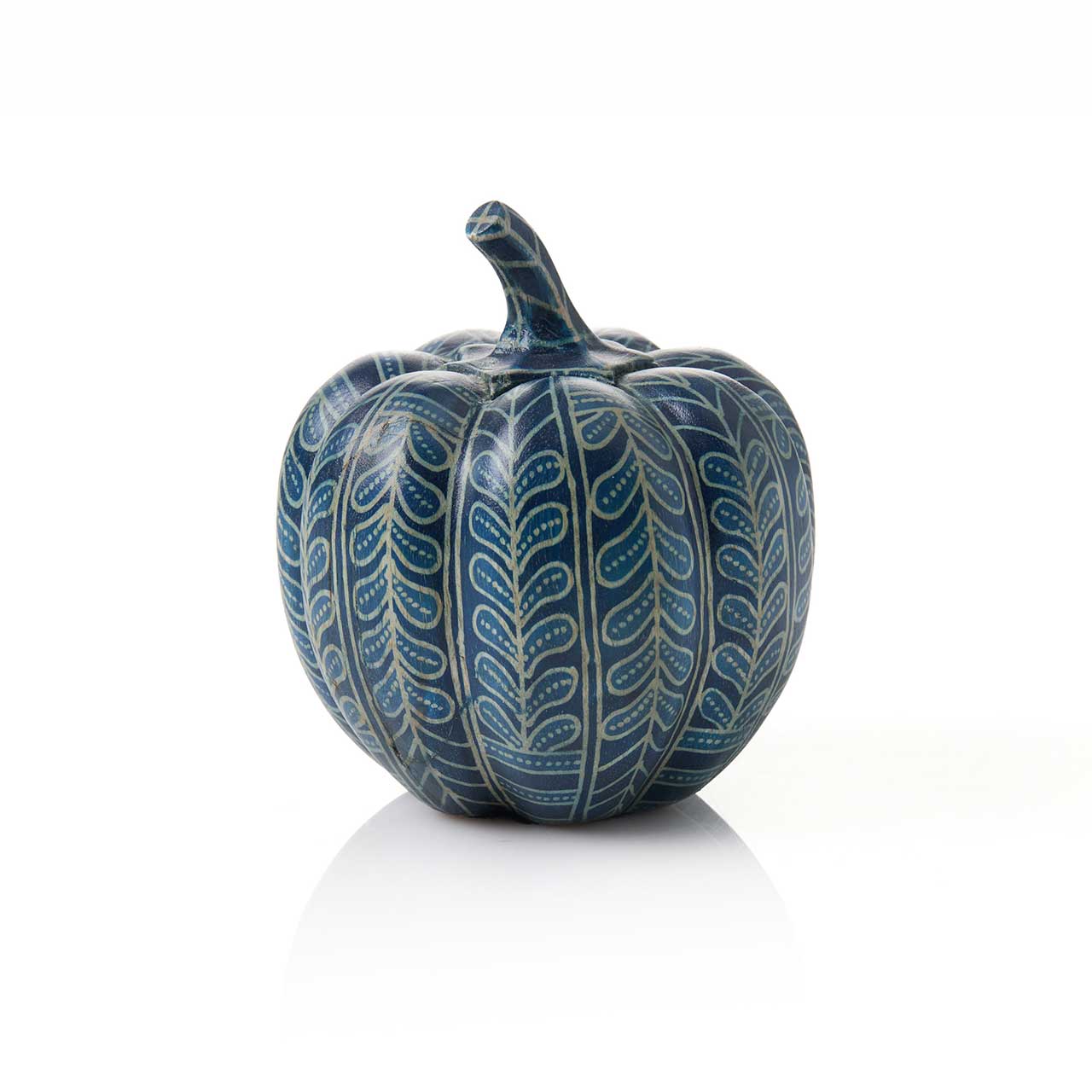 Indigo Batik Vines Pumpkin