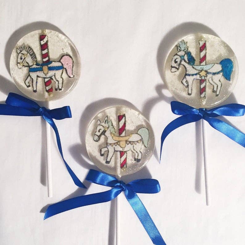 Fondant Carousel Horse Lollipops