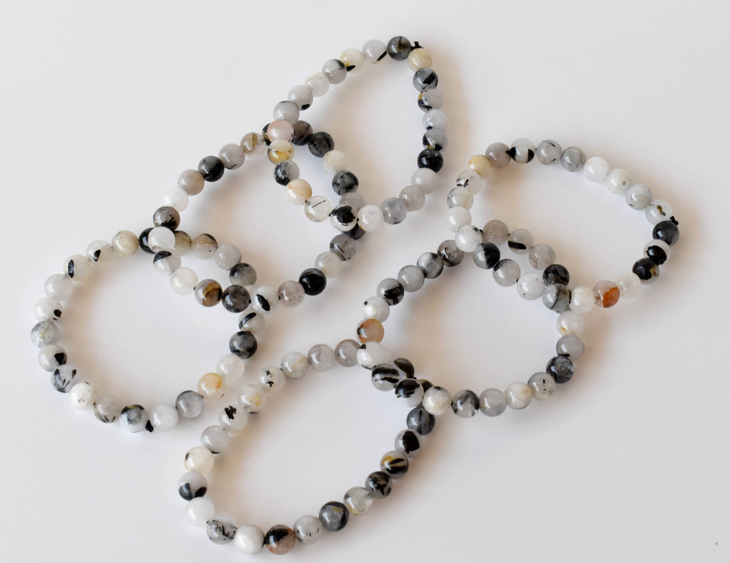 Black Rutile Gemstone Bracelet