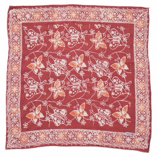 Hand Dyed Batik Bandana - Royal Flutter