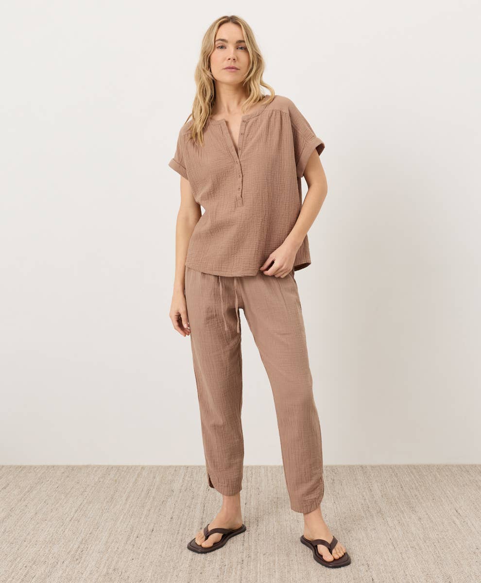 Coastal Double Gauze Tapered Pant