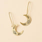 Ruchi Crescent Moon Gold Dangle Earrings