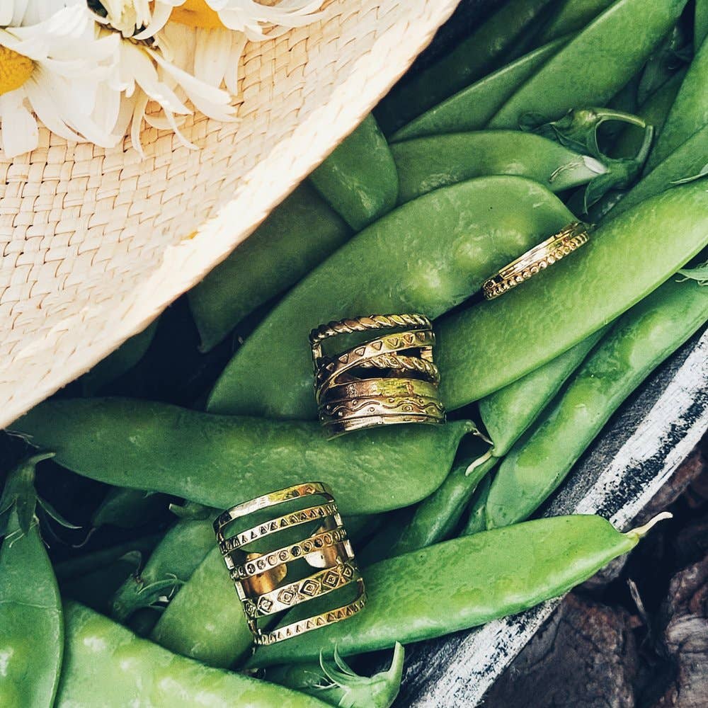 Brass Wrap Layered Ring, Adjustable