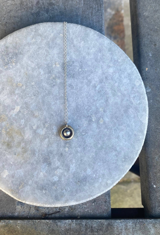 Silver cluster necklace