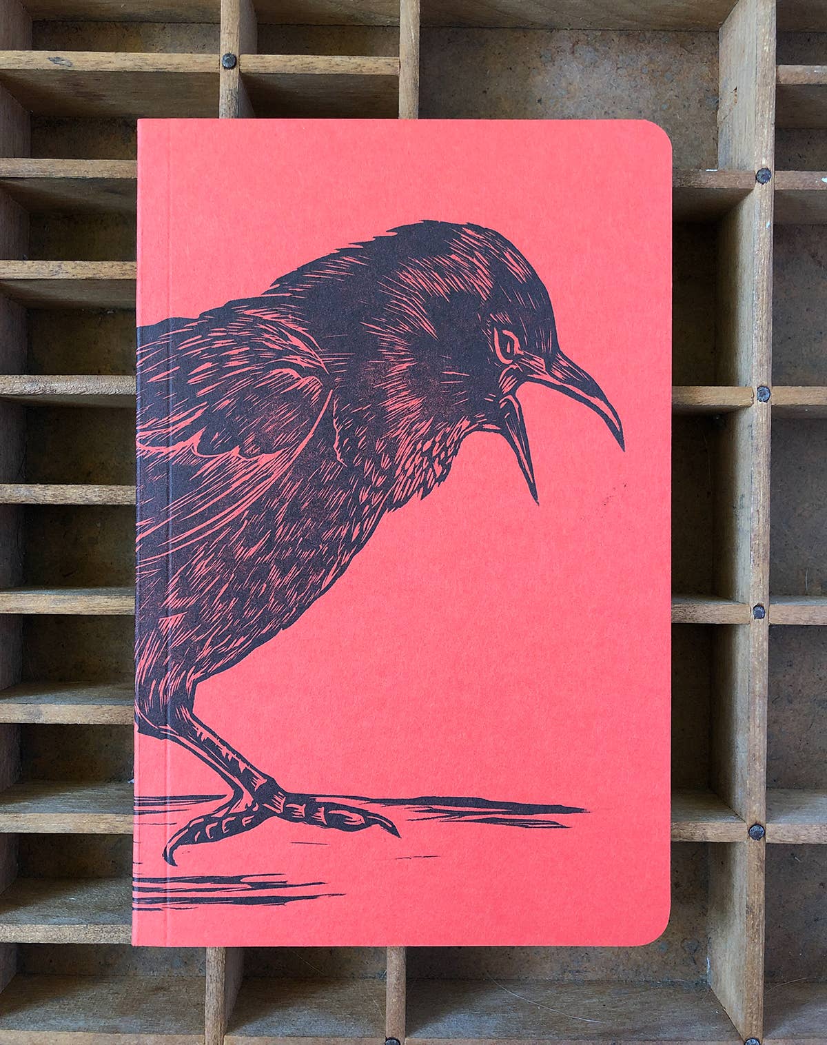 Crow letterpress notebook