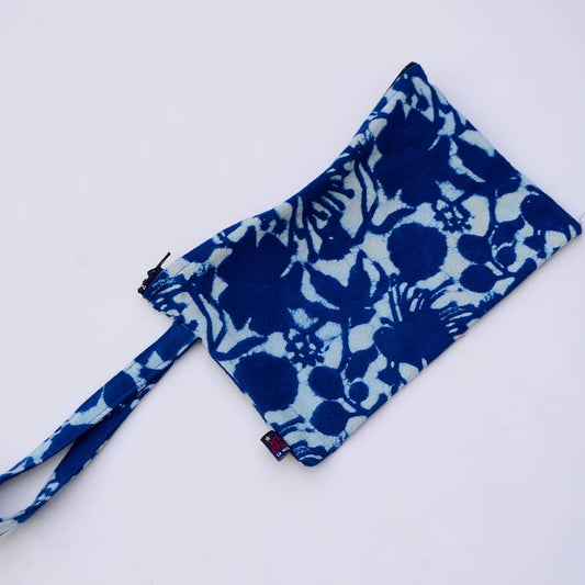 Indigo Cotton Zero Waste Hand Clutch