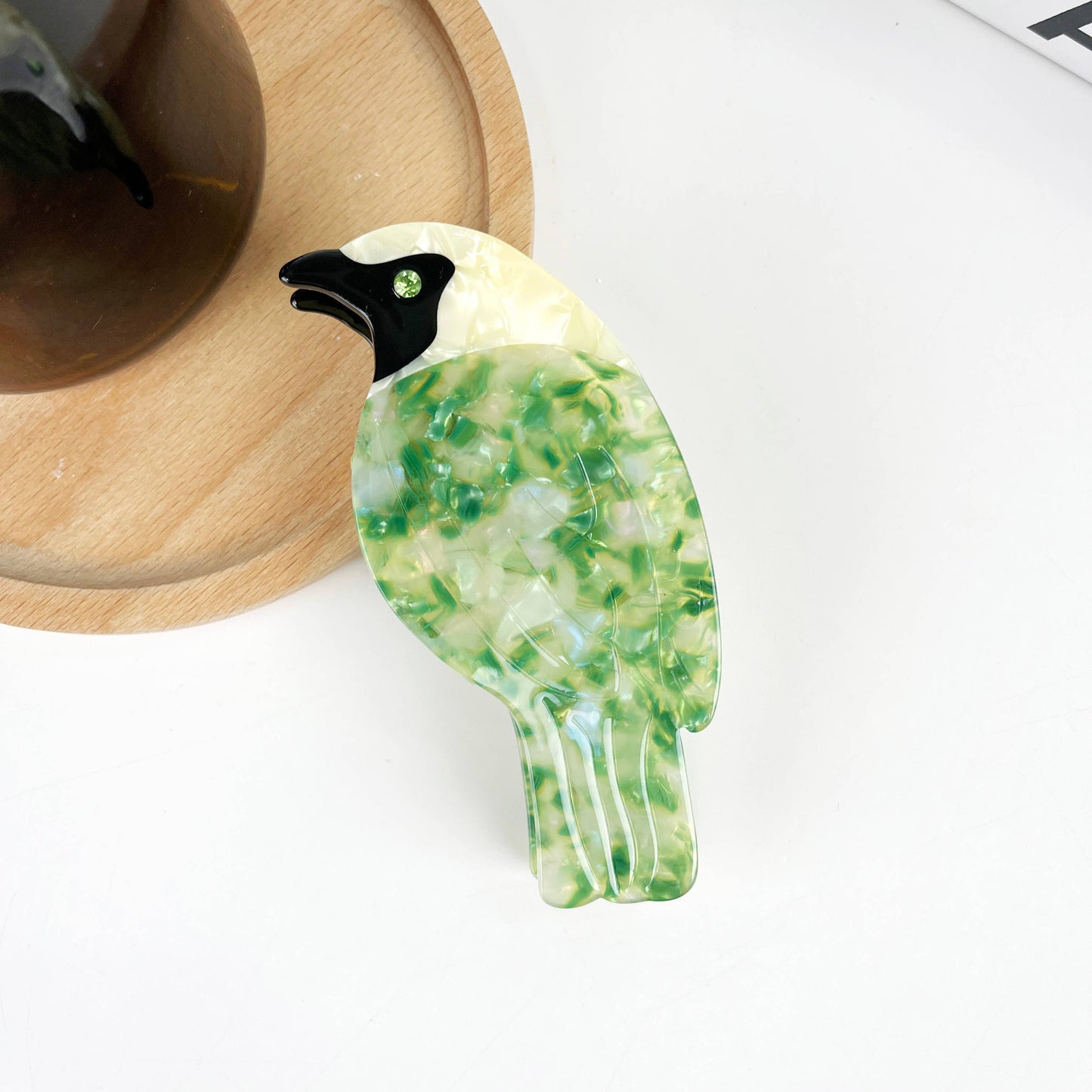 Emerald Bird Hair Clips,Acetate Claw Clip