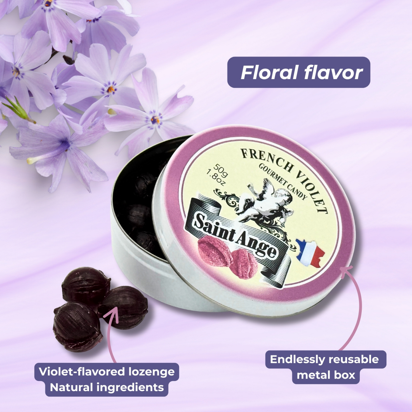 Saint Ange Violet - French Candy Tin