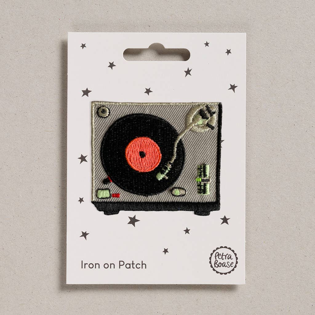 Iron on Patch - Pack of 6 - Record Player