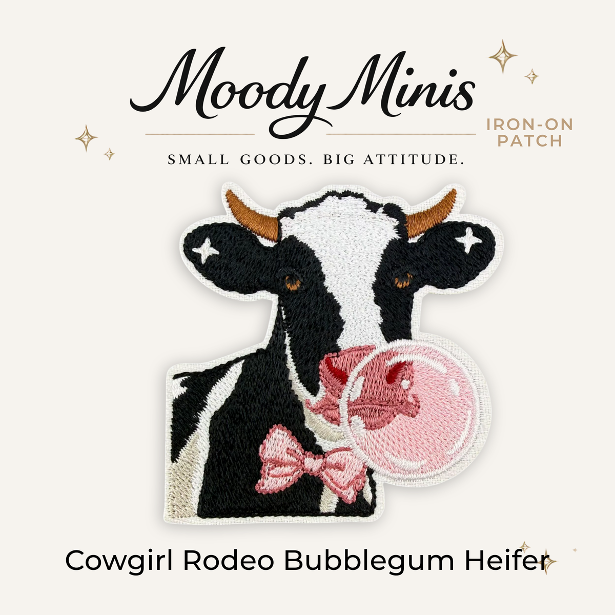 Cowgirl Rodeo Bubblegum Heifer Embroidered Patch
