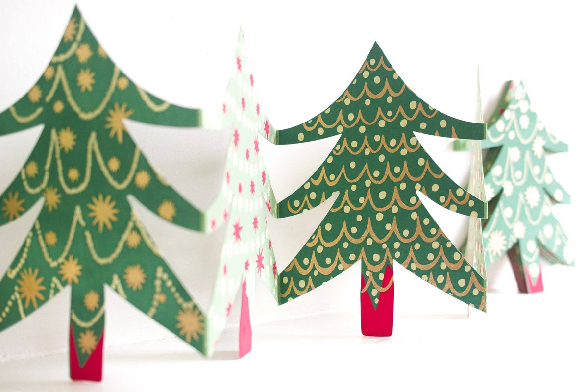 Christmas Tree Concertina Garland