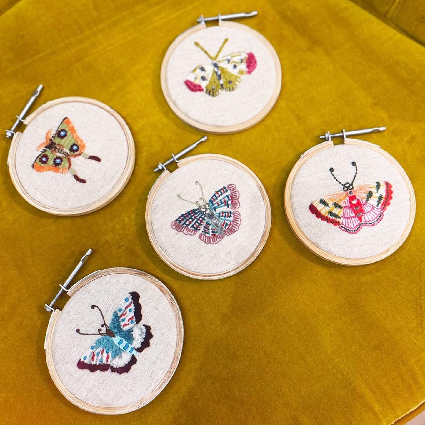 Small Butterfly Embroidery Hoop