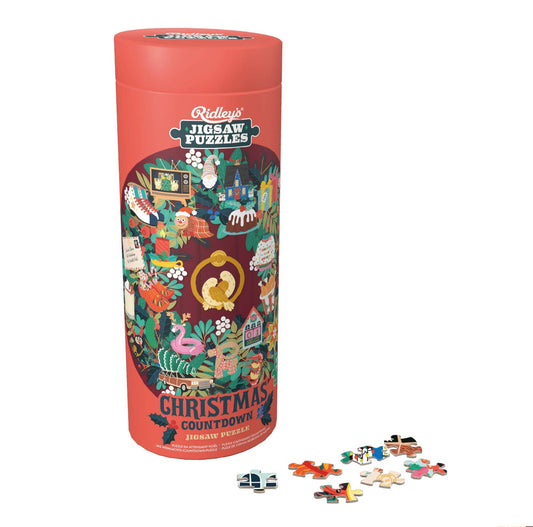 Christmas Countdown 1000-piece Circle Jigsaw Puzzle