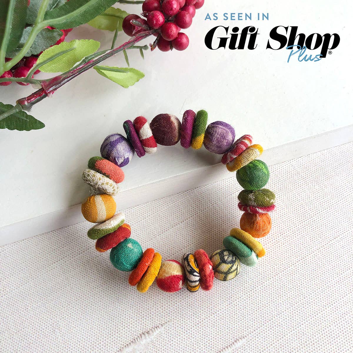 Kantha Button Bracelet