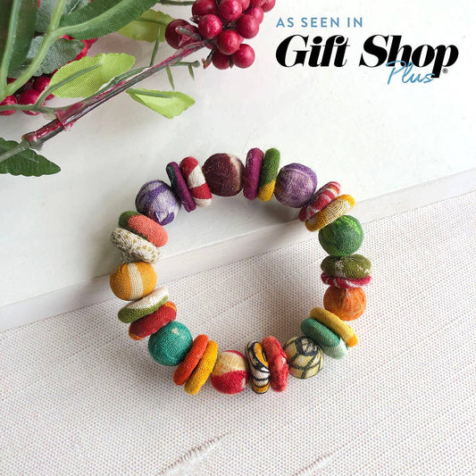 Kantha Button Bracelet