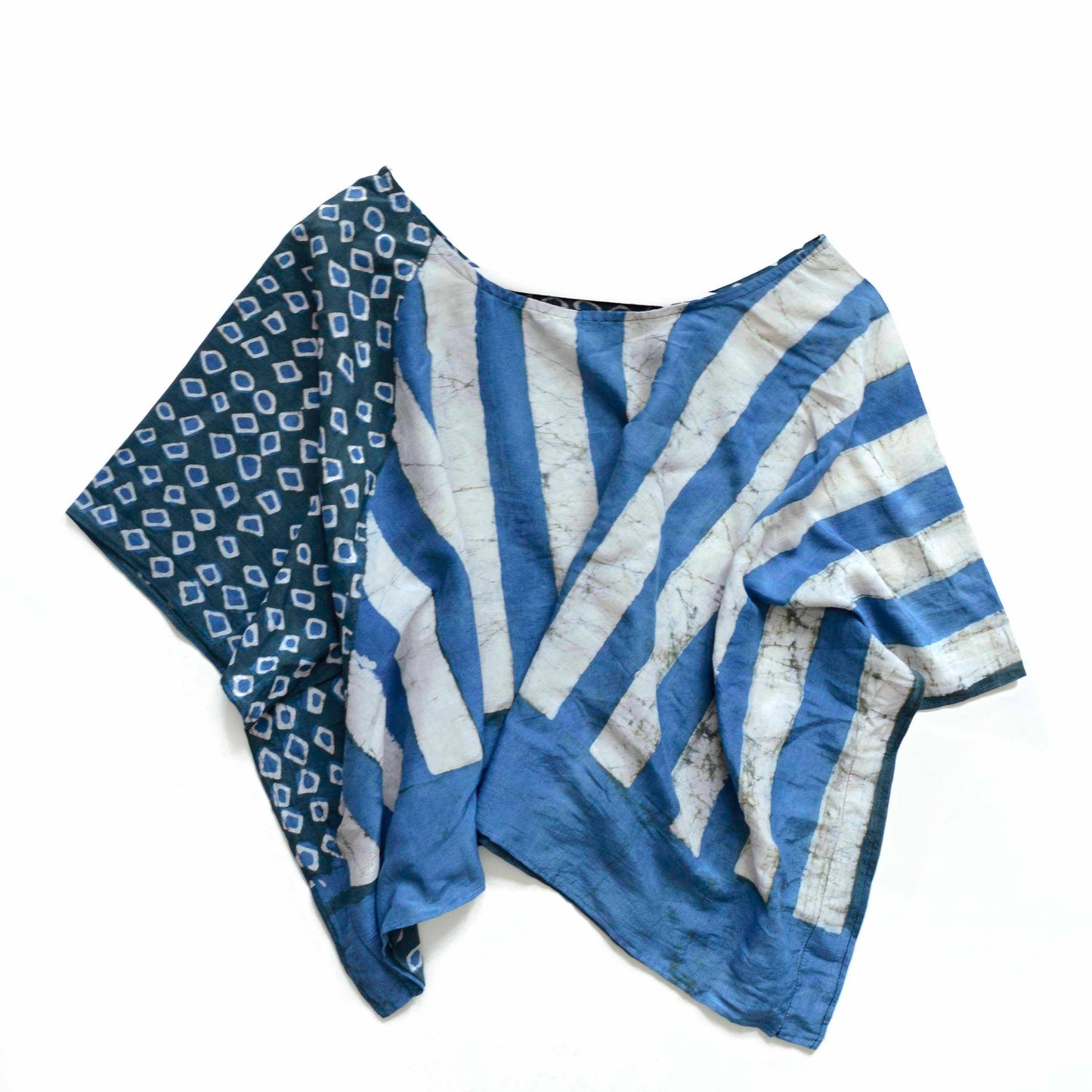 Block Print Cotton Silk Crop Top