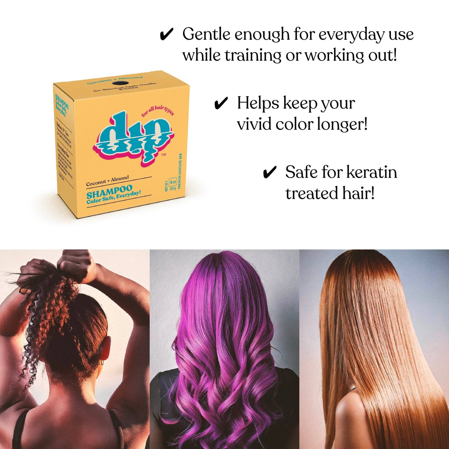 Dip Shampoo Bar: Coconut & Almond