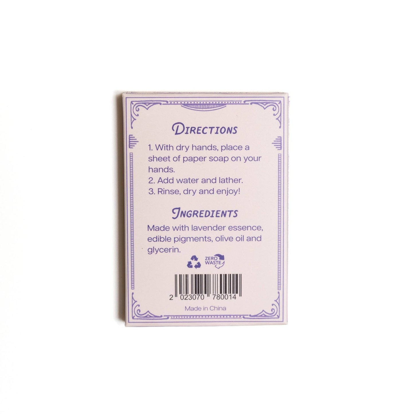 Paper Soap – Lavender, 50 Sheets