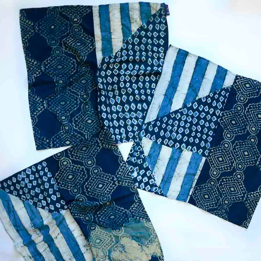 Savita Geometric Cotton Silk Bandana