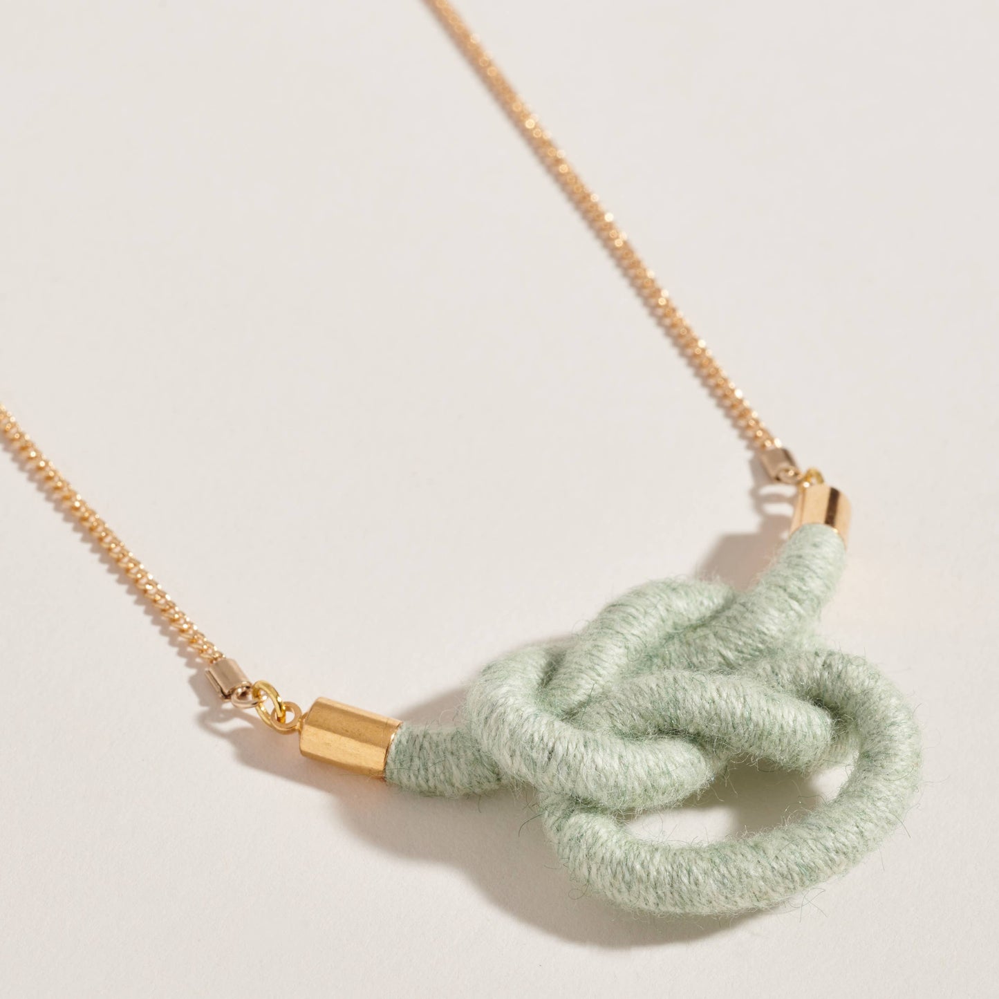 Square Fiber + Chain Necklace