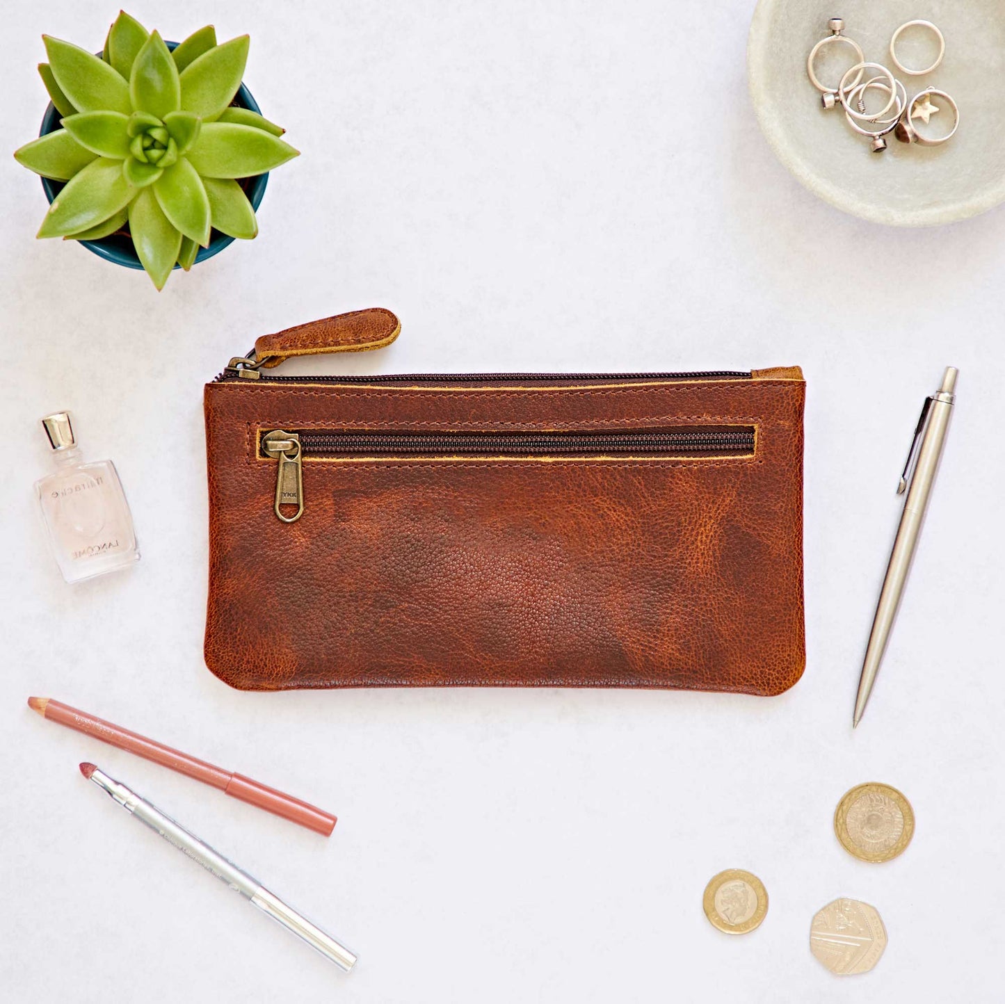 Leather Clutch Purse