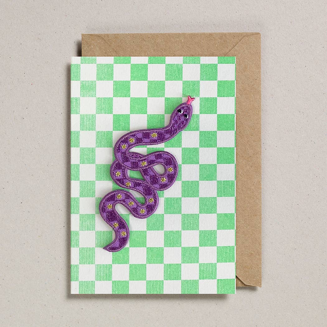 Patch Cards (Pack of 6) Purple Snake