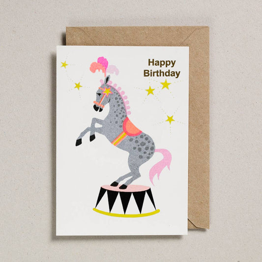 Confetti Pets Cards - Pack of 6 - Horse Happy Birthday