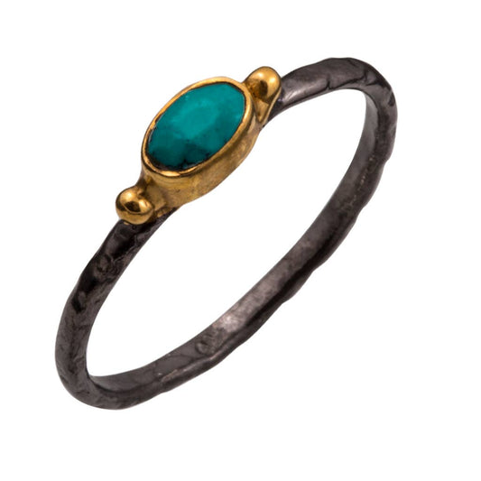Demure Turquoise Band Ring