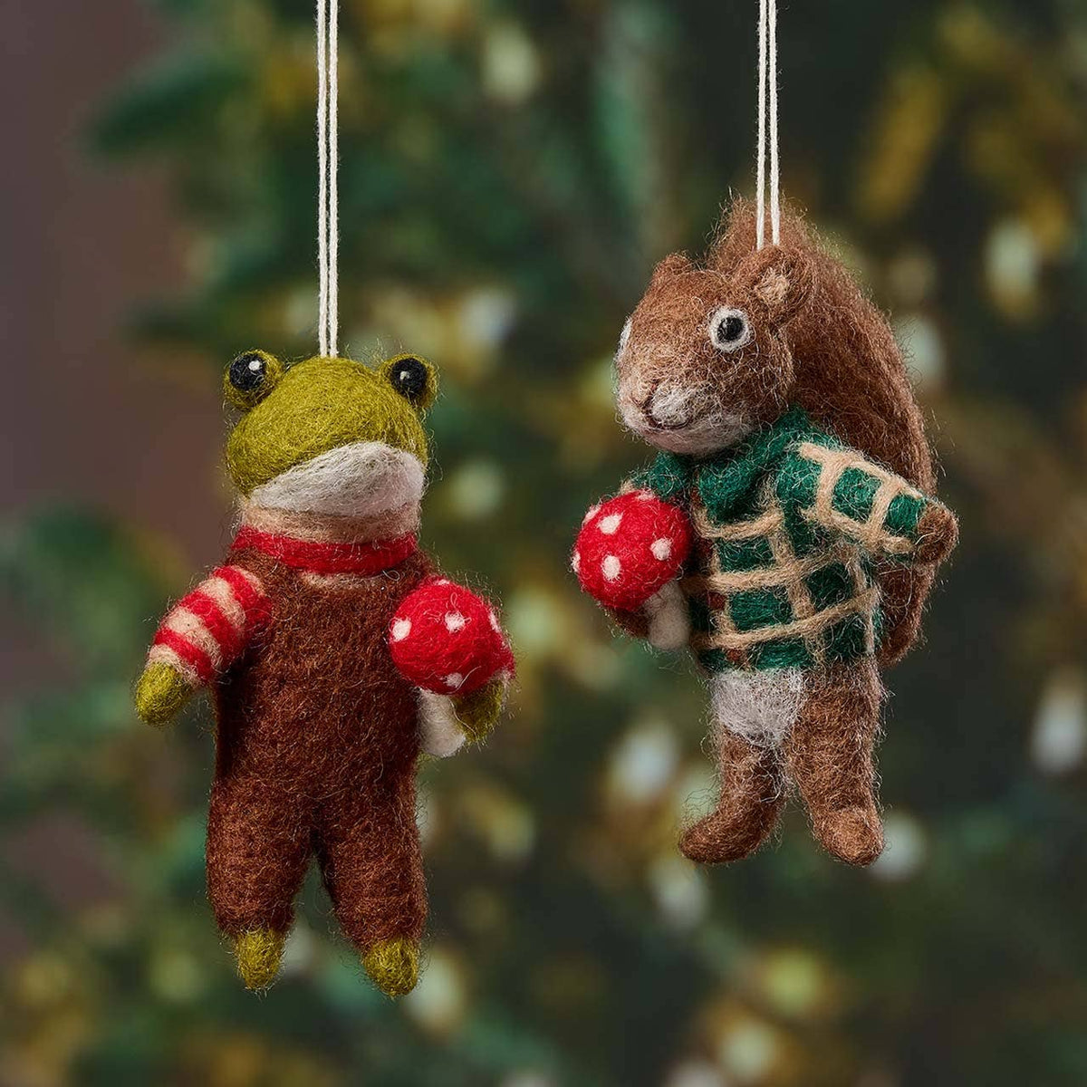 Foraging Squirrel Christmas Ornament