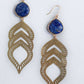 Lapis Leaf Earrings