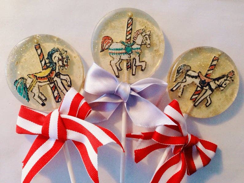 Fondant Carousel Horse Lollipops