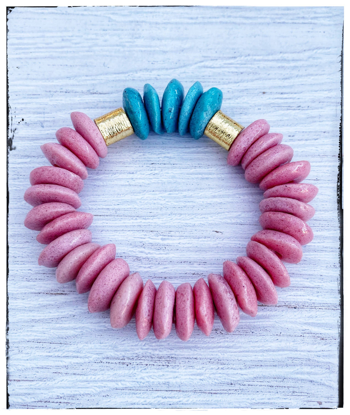Pink Ashanti Glass Bracelet