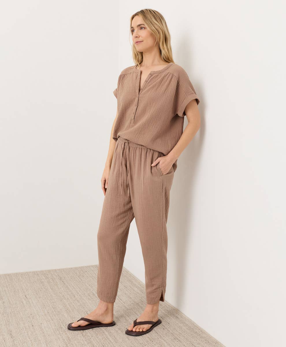 Coastal Double Gauze Tapered Pant