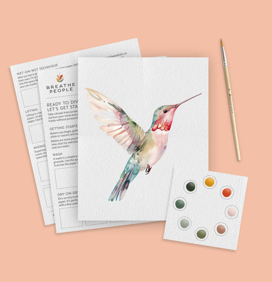 Beginner Watercolor Kit - Hummingbird
