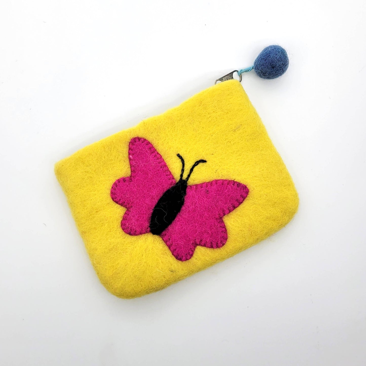 Butterfly Felted Wool Coin Purse