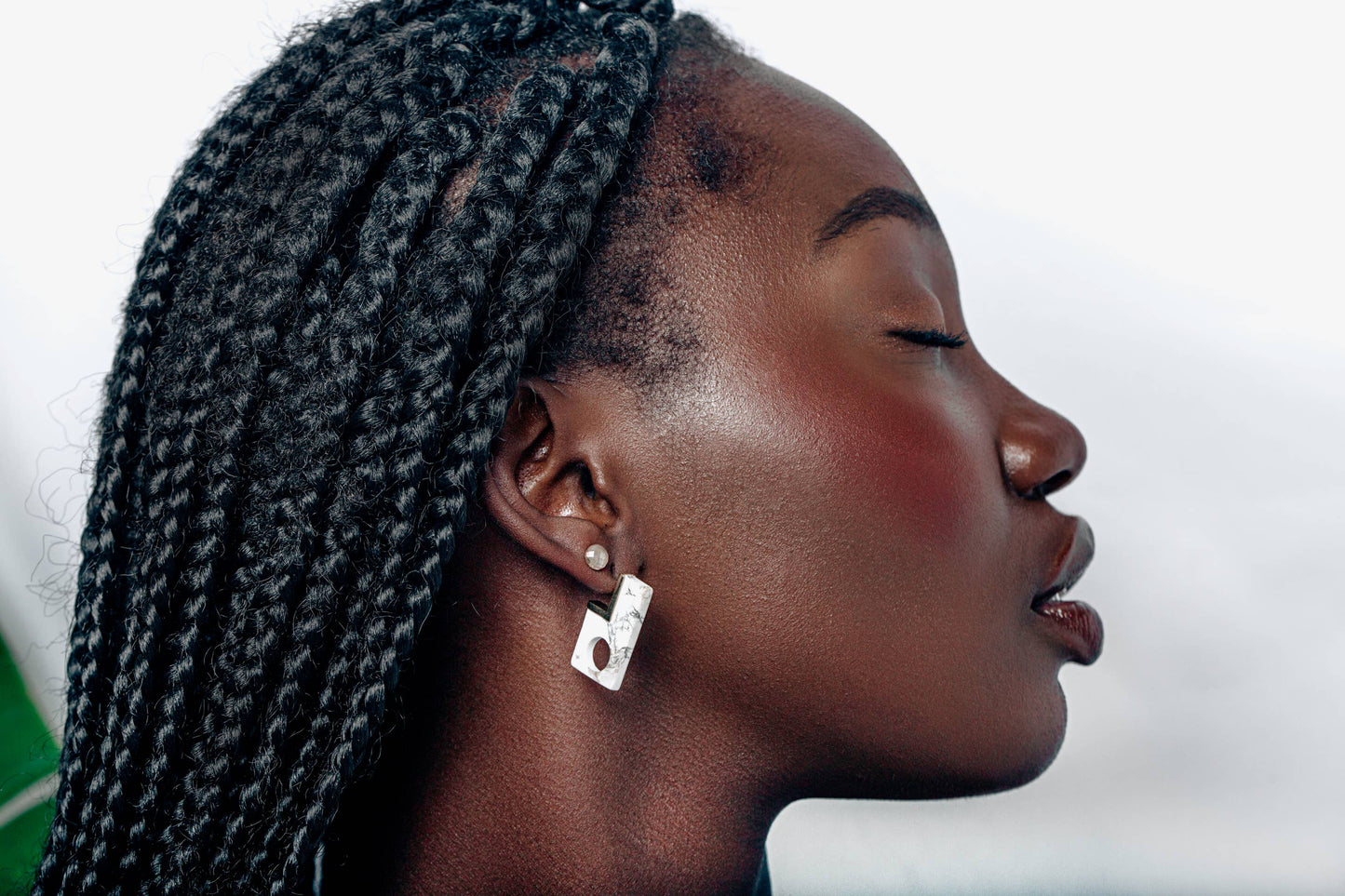 Howlite Geometric Studs