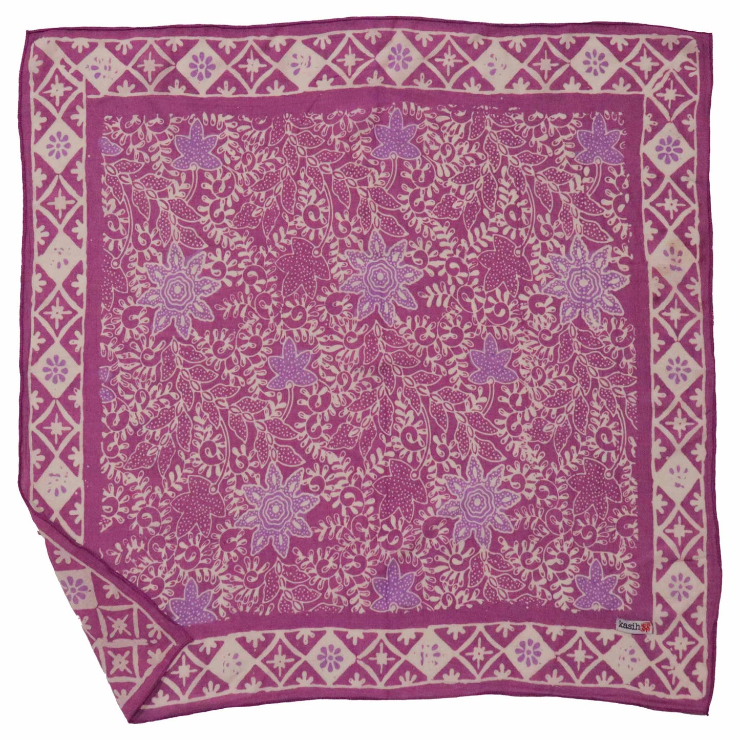Hand Dyed Batik Bandana - Pink Lilac