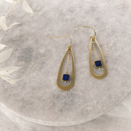 Lapis drop earrings