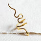 18k Gold Plated Modern Wrap Snake Serpent Wrap Ring