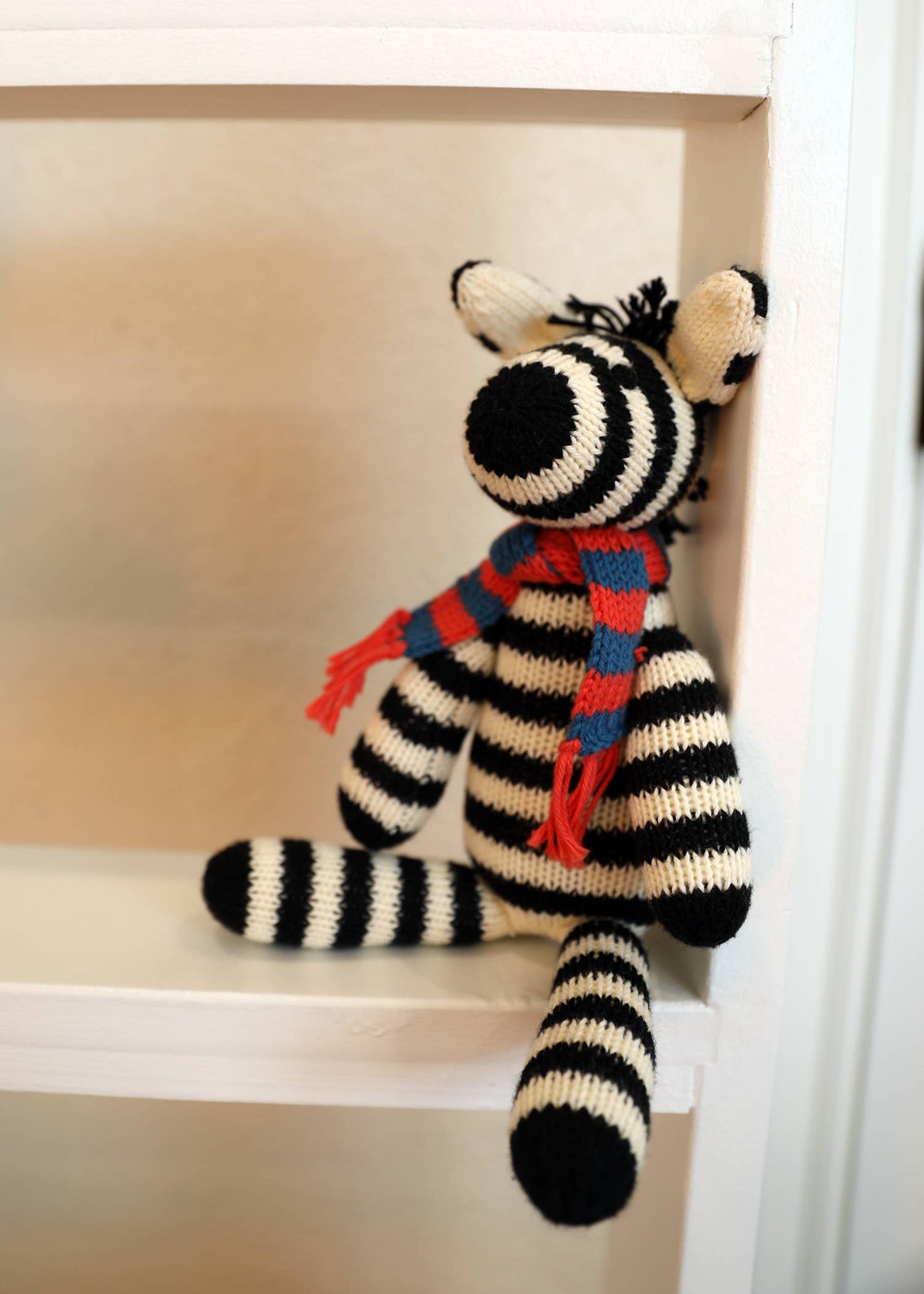 Handmade Knit Zebra